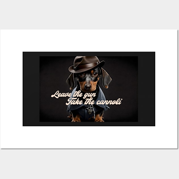 Dachshund takin' care o business Wall Art by Situla